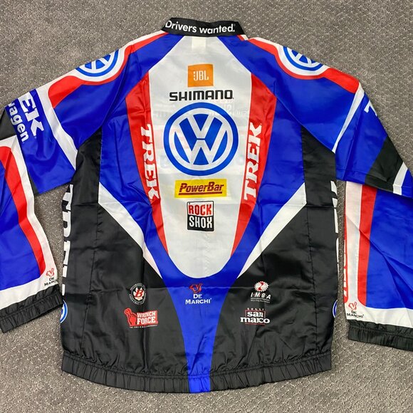 Vintage TREK Team Cycling Jacket Jersey Men's Large Lightweight Windbreaker Volk - Picture 4 of 11